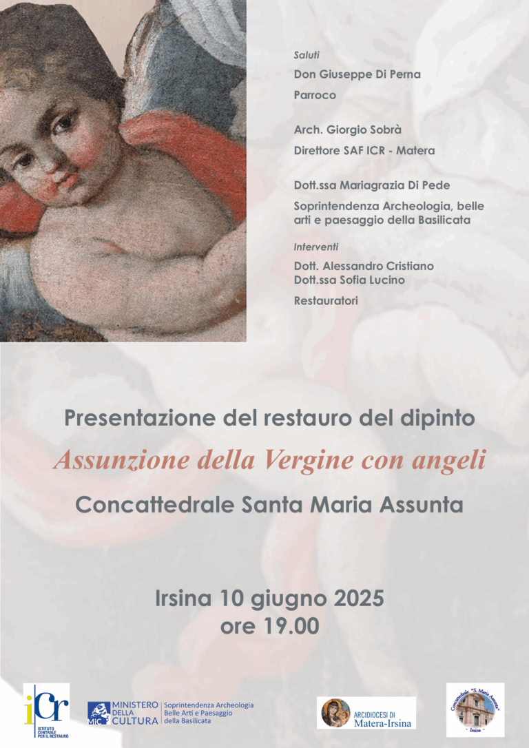 Completato il restauro dell’opera proveniente dalla Concattedrale di Santa Maria Assunta di Irsina