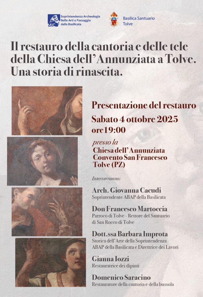 Il restauro della cantoria e delle tele della chiesa dell’Annunziata a Tolv