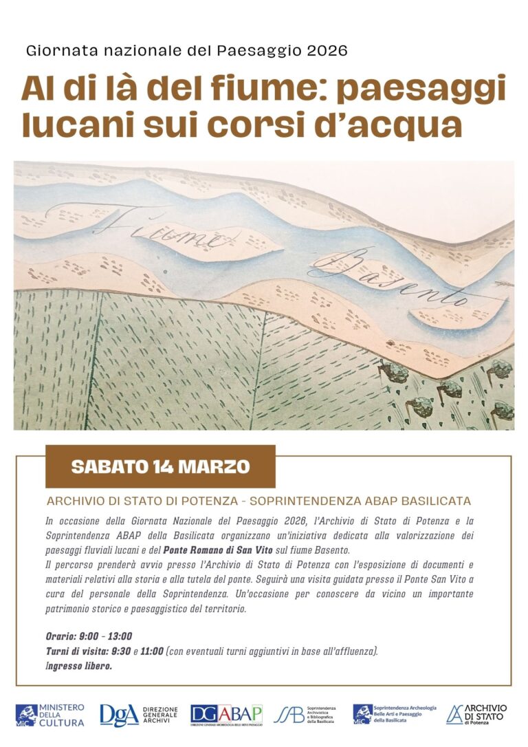 Giornata Nazionale del Paesaggio 2026 “Al di là del fiume: paesaggi lucani sui corsi d’acqua”