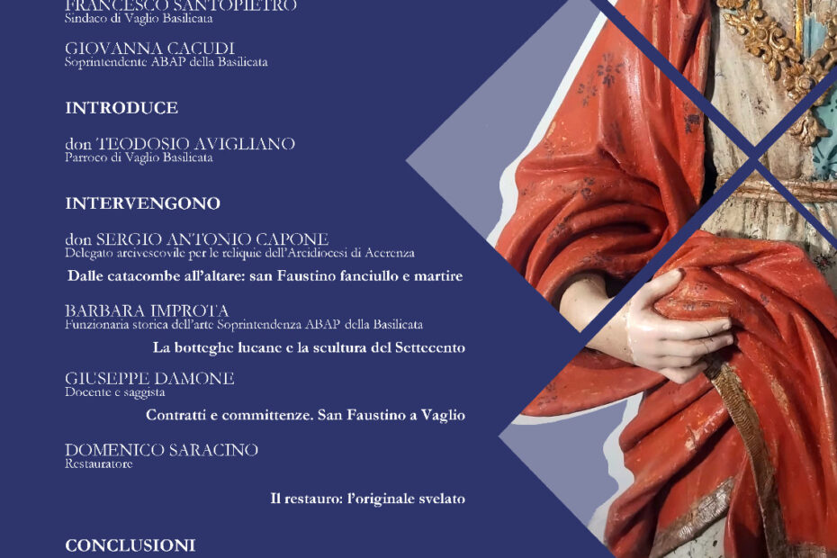 Presentazione del restauro della scultura di san Faustino Martire